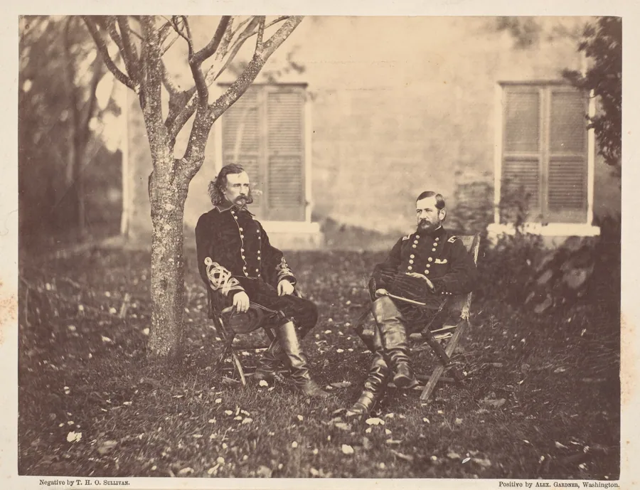 Major General Pleasanton and General Custer by Timothy H. O'Sullivan