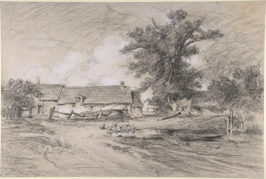 Farmyard with Ducks by Jules Dupré