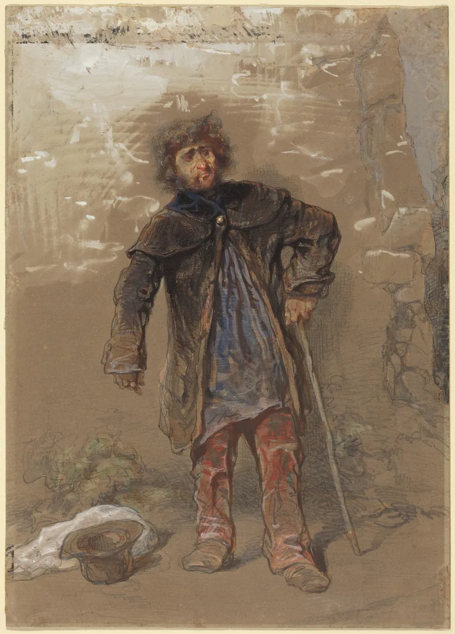 English Beggar by Paul Gavarni