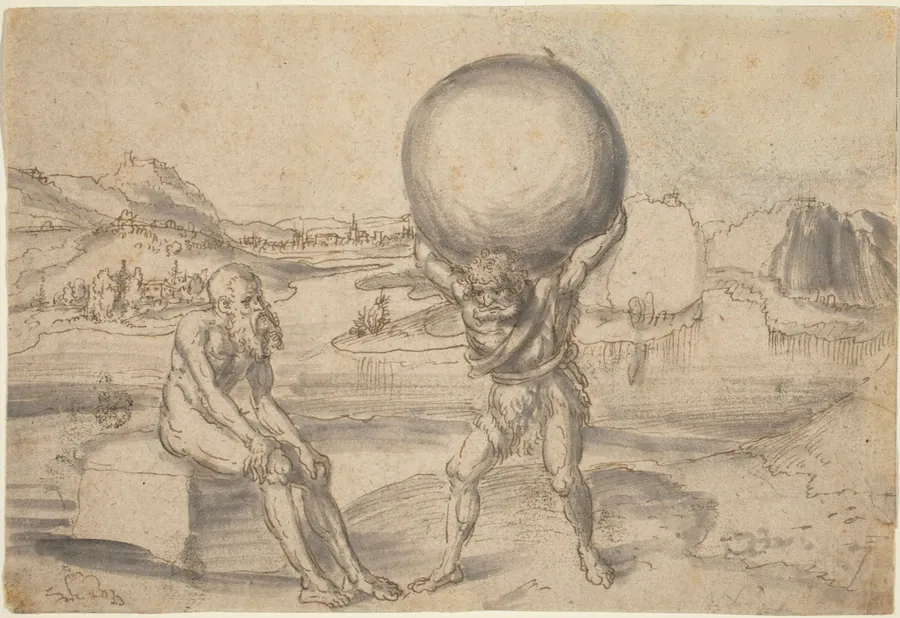 Hercules Relieving Atlas of the Globe by Lucas Cranach the Elder