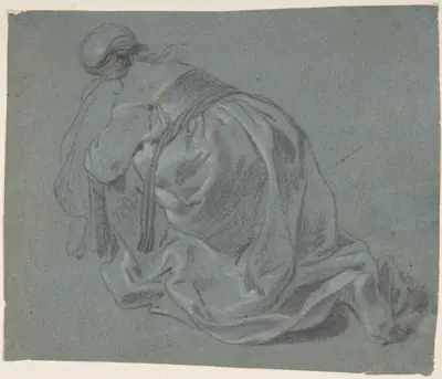 Weeping Woman Kneeling, Seen from Behind
