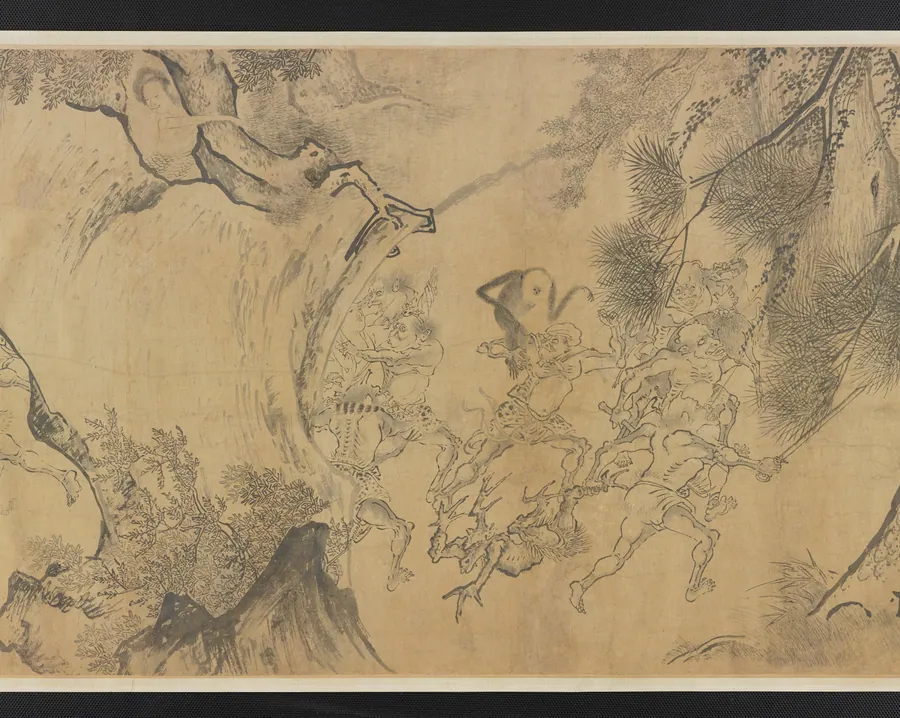 Clearing out a mountain forest by Formerly attributed to Li Song (傳)李嵩 (late 12th-early 13th century)