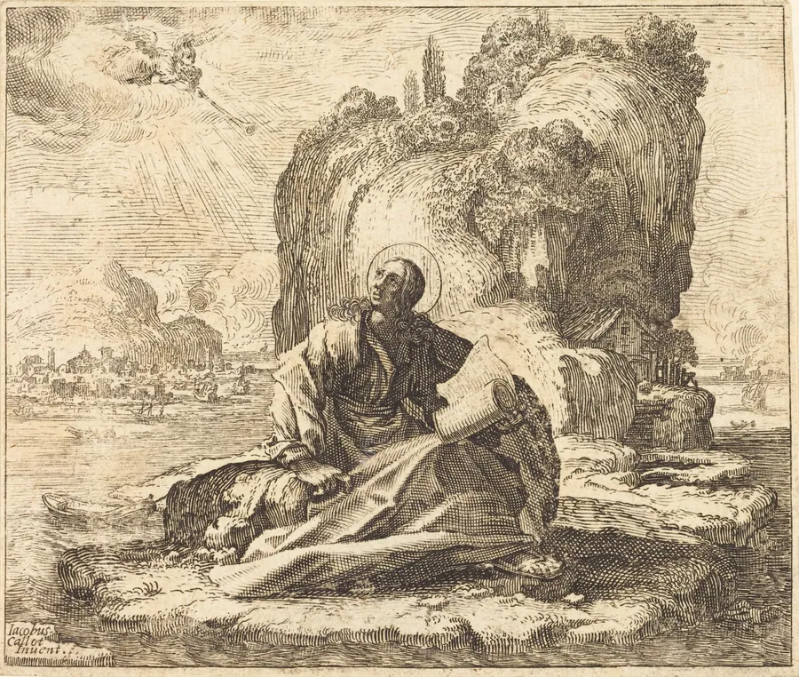 Saint John on the Isle of Patmos by François Collignon