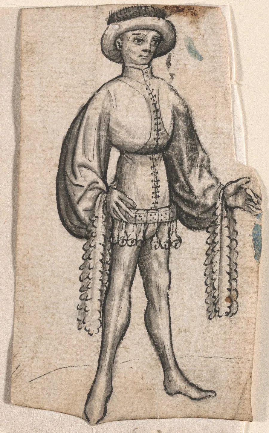A Standing Courtier by South German 15th Century