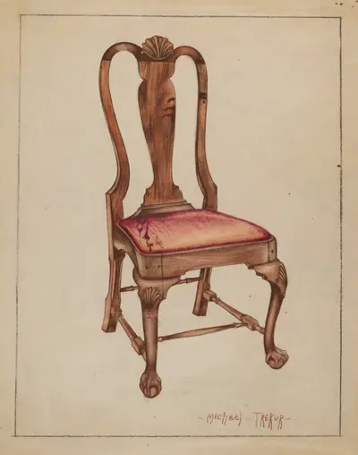 Walnut Side Chair