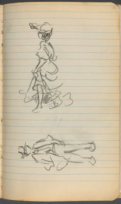 Sketchbook, page 070: Two Figures