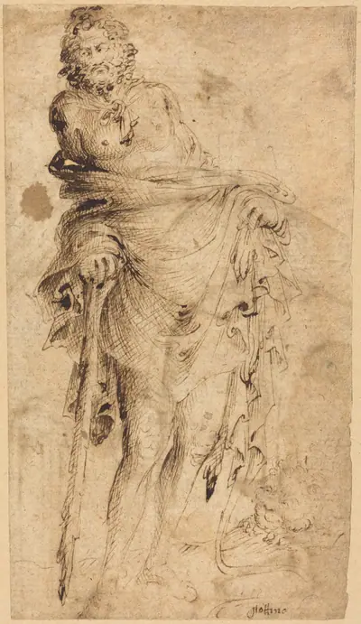 Hercules Leaning on His Club [recto]