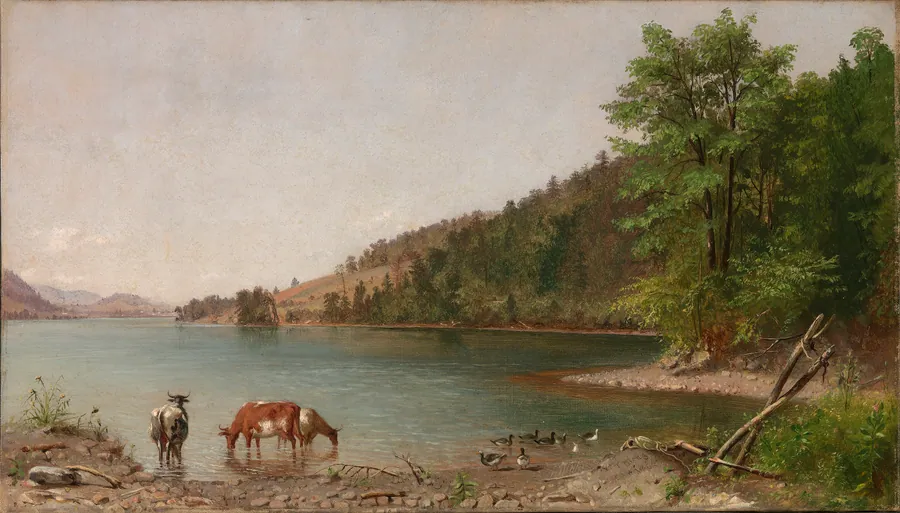 (Small Landscape) by Thomas Hicks, born Newtown, PA 1823-died Trenton Falls, NY 1890