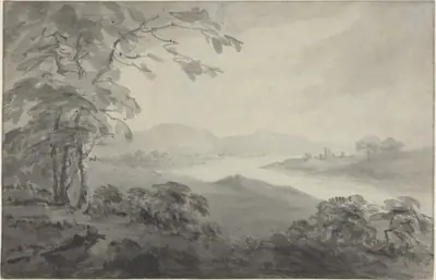 River Landscape with Ruins