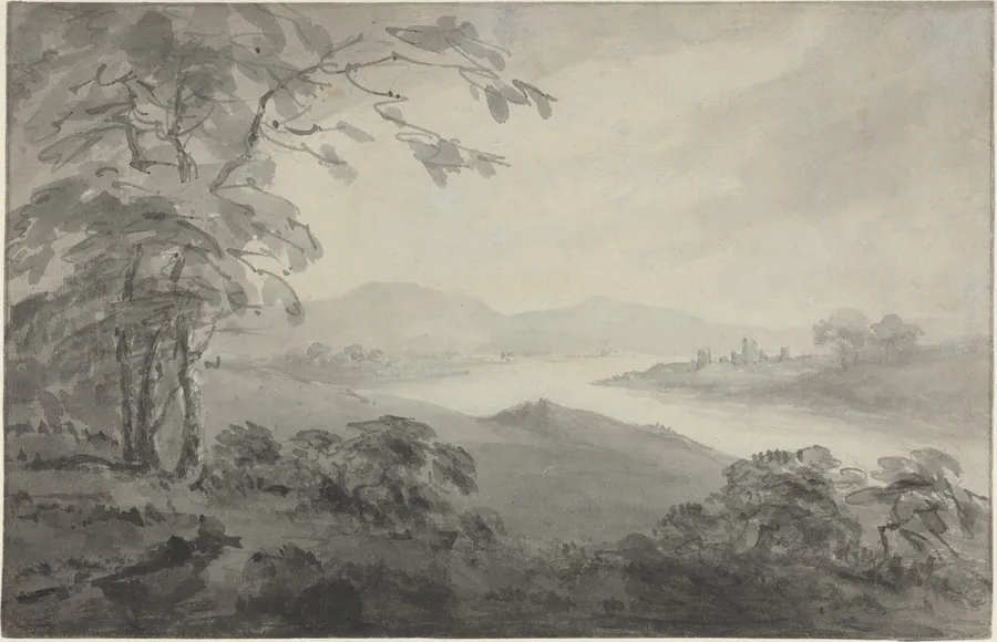 River Landscape with Ruins by William Gilpin