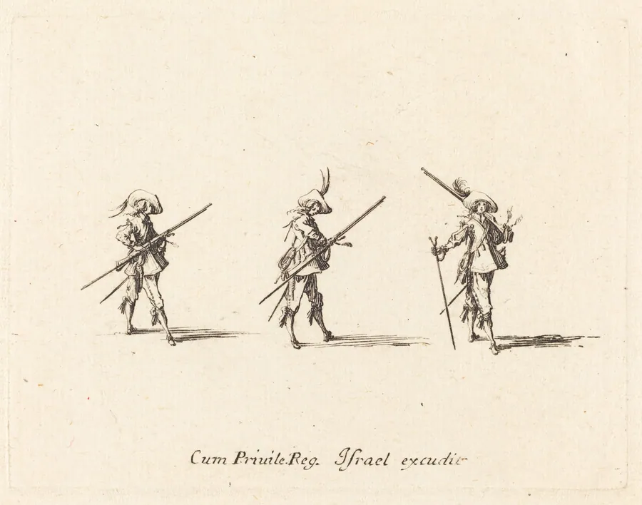 Drill with the Musket by Jacques Callot