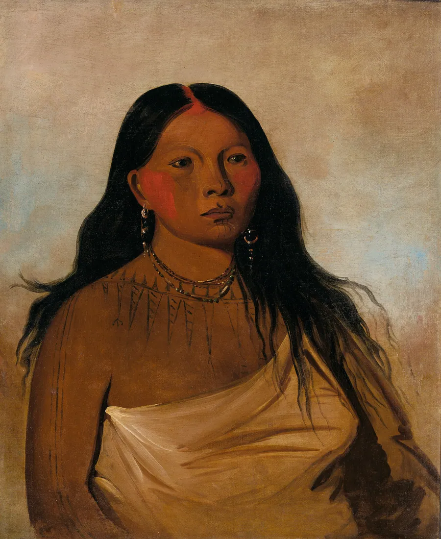Káh-kée-tsee, Thighs, a Wichita Woman by George Catlin, born Wilkes-Barre, PA 1796-died Jersey City, NJ 1872