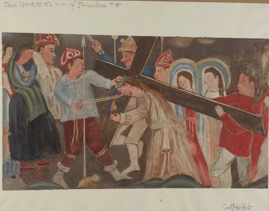 Station of the Cross No. 8: "Jesus Speaks to the Women of Jerusalem" by Geoffrey Holt