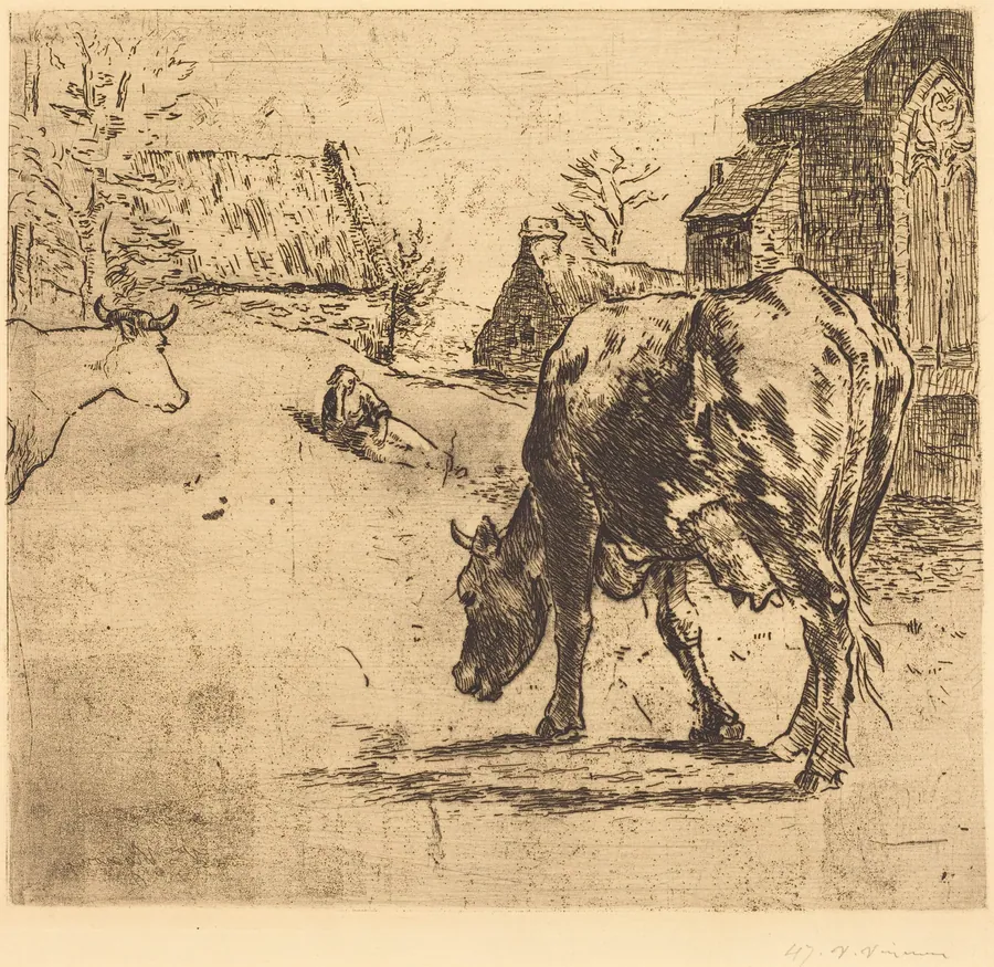 The Cow (La Vache) by Victor Alfred Paul Vignon