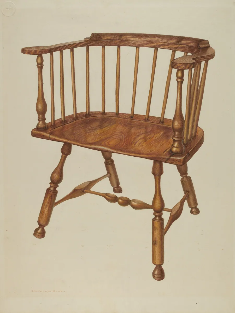 Low-back Stretcher Chair by Edward L. Loper