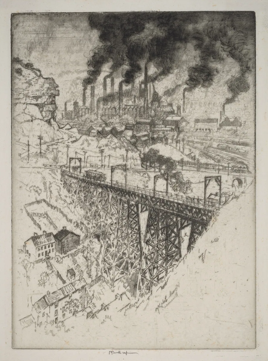 Edgar Thomson Works, Bessemer by Joseph Pennell