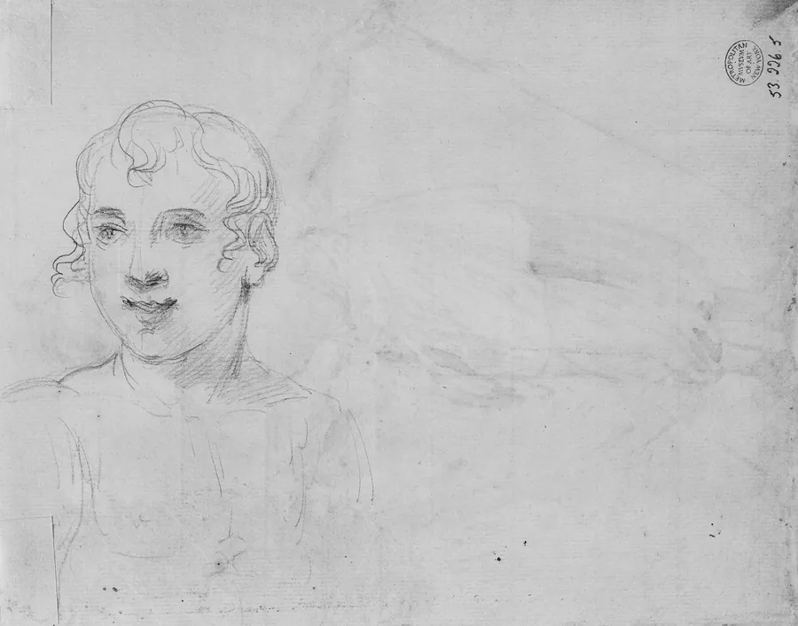 Half-Length Figure Sketch by Mather Brown