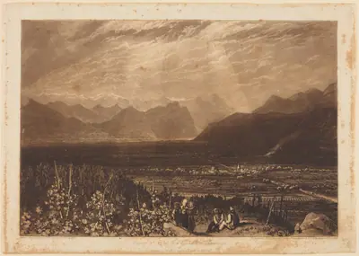 Chain of Alps from Grenoble to Chamberi