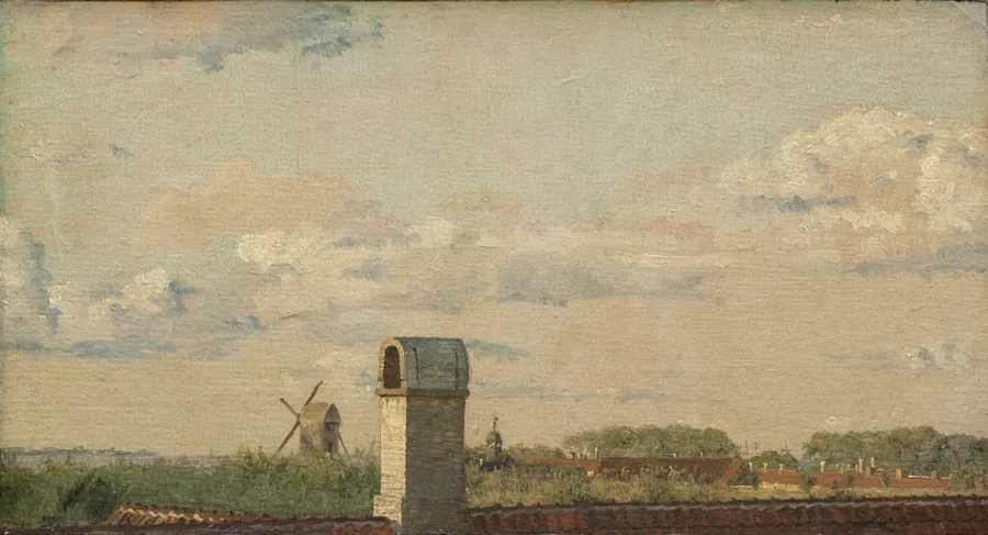 Udsigt fra et vindue på Toldbodvej til Kastellet by Christen Købke