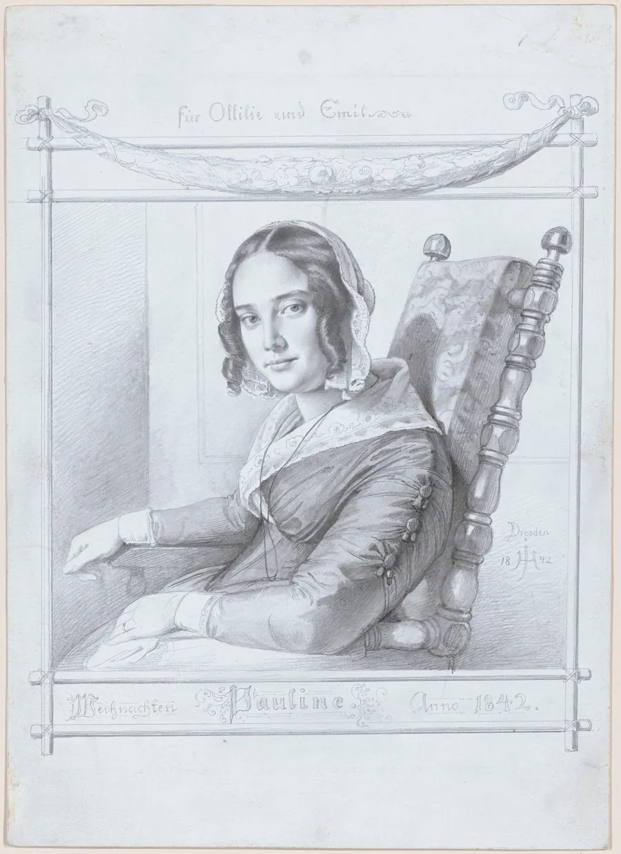 Pauline, the Wife of the Artist by Julius Hübner