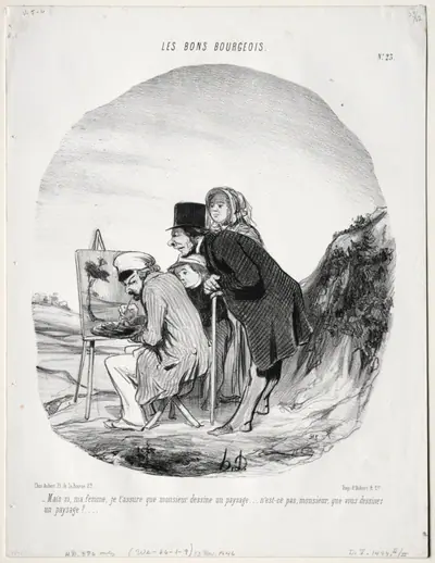 But yes, my dear, I assure you that this gentleman is drawing a landscape...
