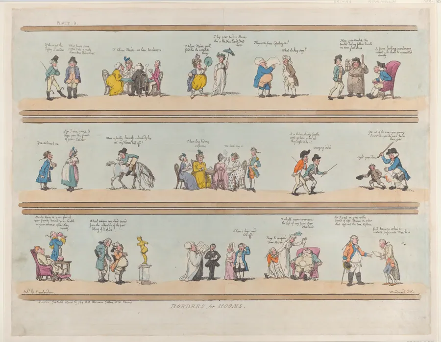 Borders for Rooms, Plate 3 by Thomas Rowlandson