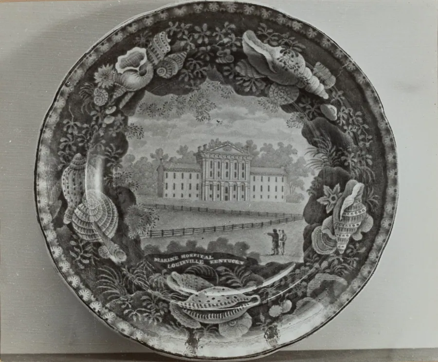 Plate - "Marine Hospital, Louisville" by Helmut Hiatt