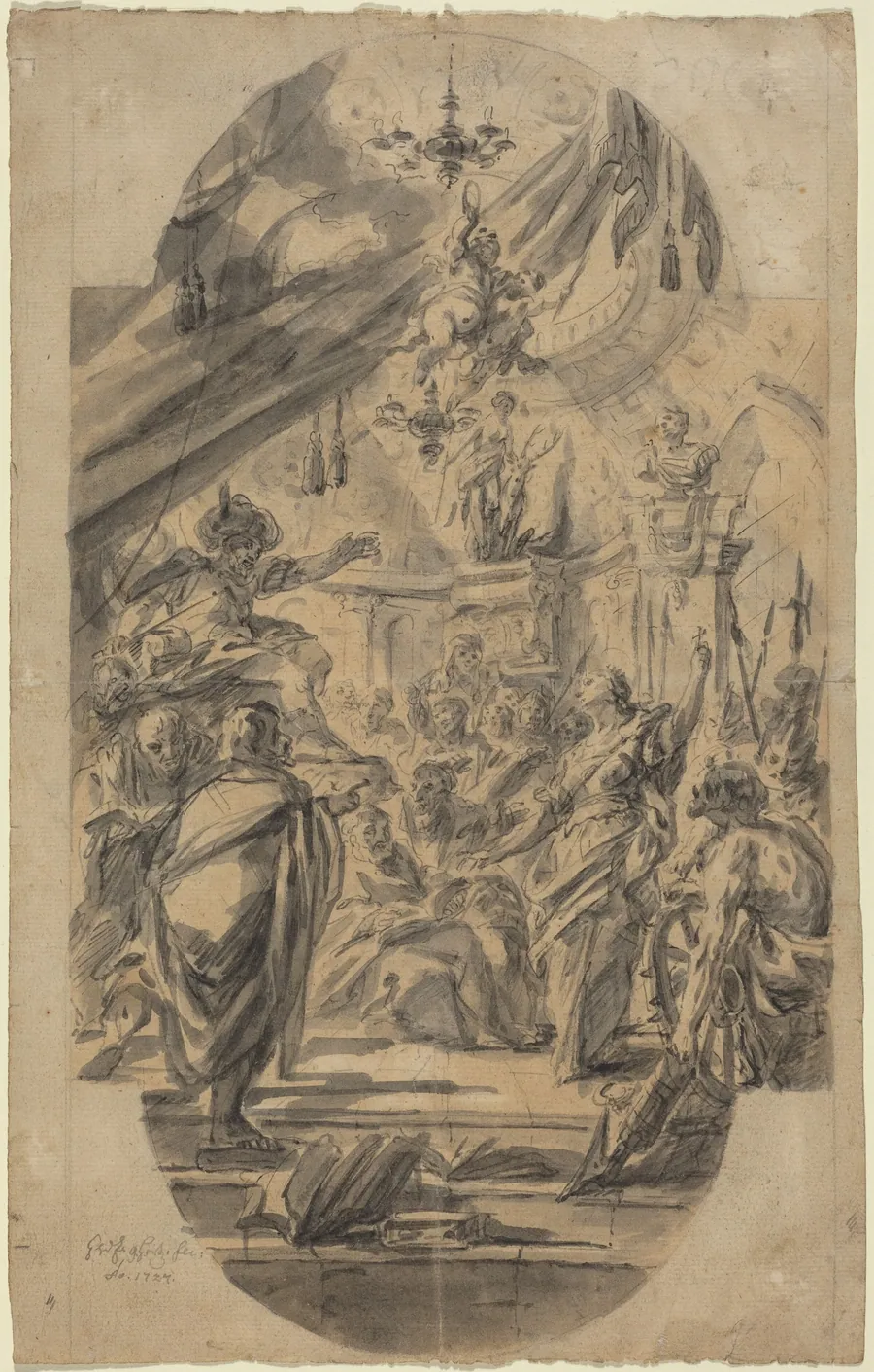 The Disputation of Saint Catherine of Alexandria by Georg Wilhelm Neunhertz