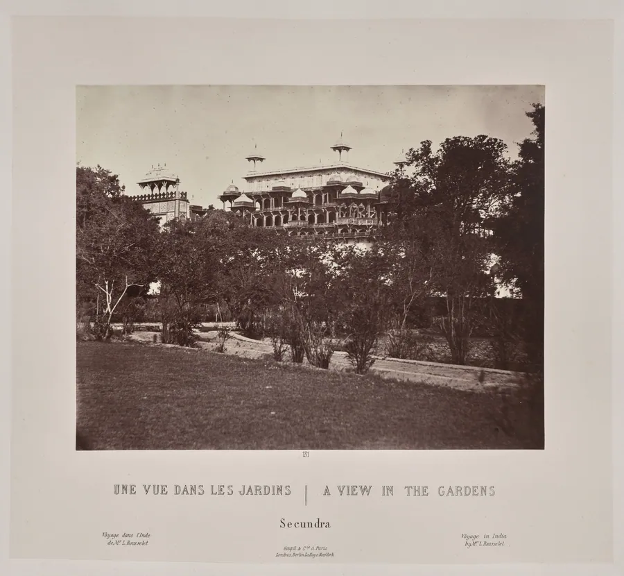 A View in the Gardens, Secundra by Louis-Théophile Marie Rousselet
