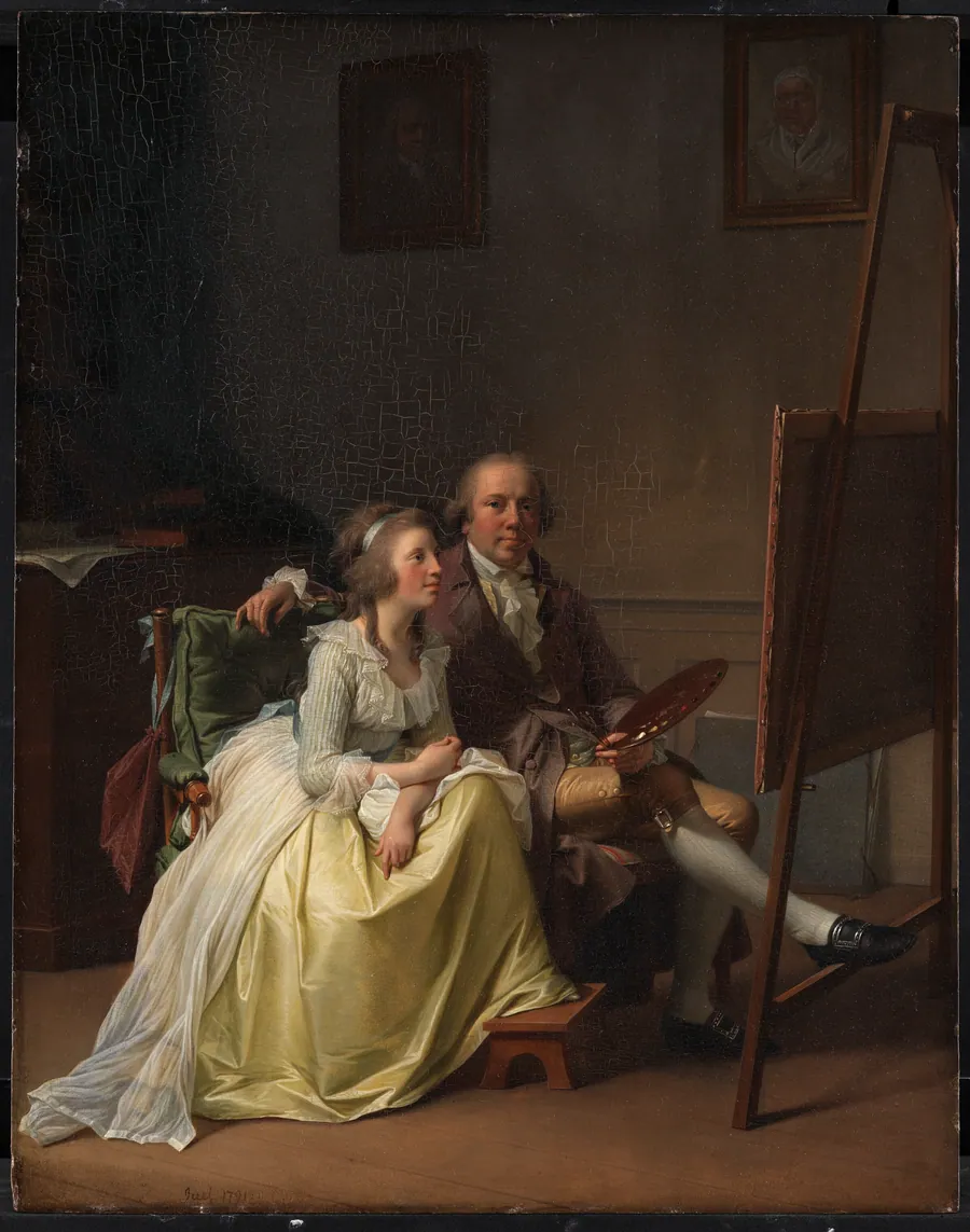 Kunstneren og hans hustru Rosine, f. Dørschel by Jens Juel