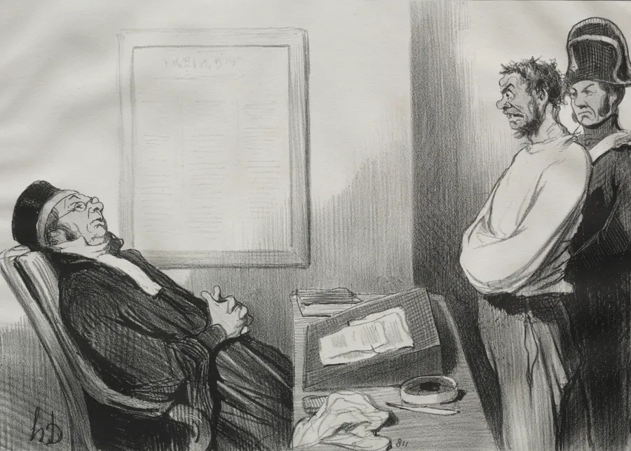 You were hungry...that is not a reason... by Honoré Daumier