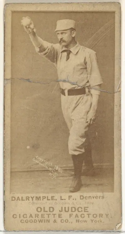 Abner Frank Dalrymple, Left Field, Denver, from the Old Judge series (N172) for Old Judge Cigarettes