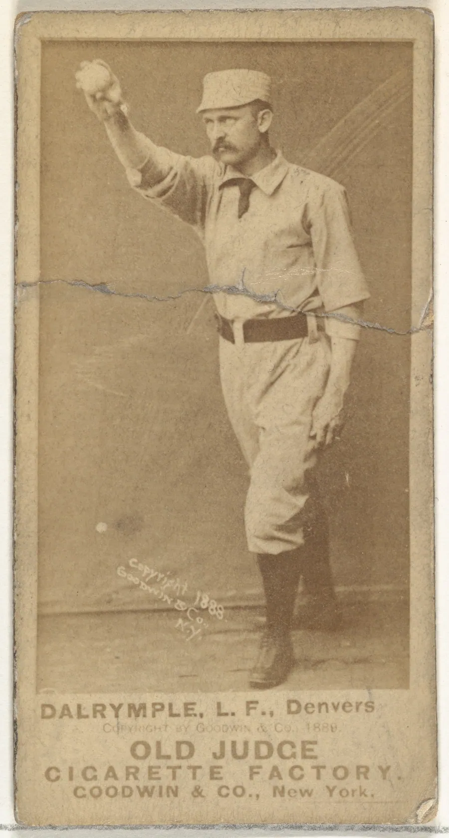 Abner Frank Dalrymple, Left Field, Denver, from the Old Judge series (N172) for Old Judge Cigarettes by Goodwin & Company