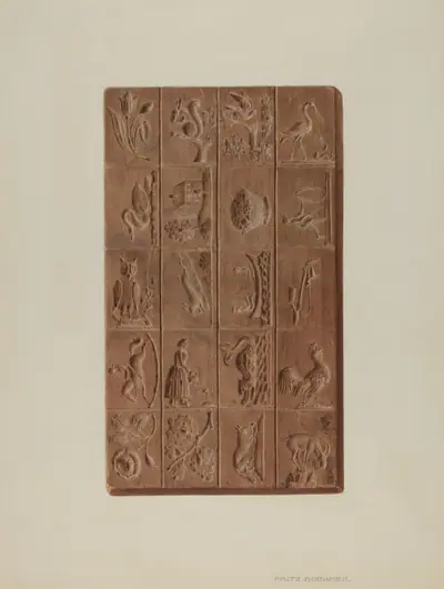 Springerle Board for Christmas Cakes