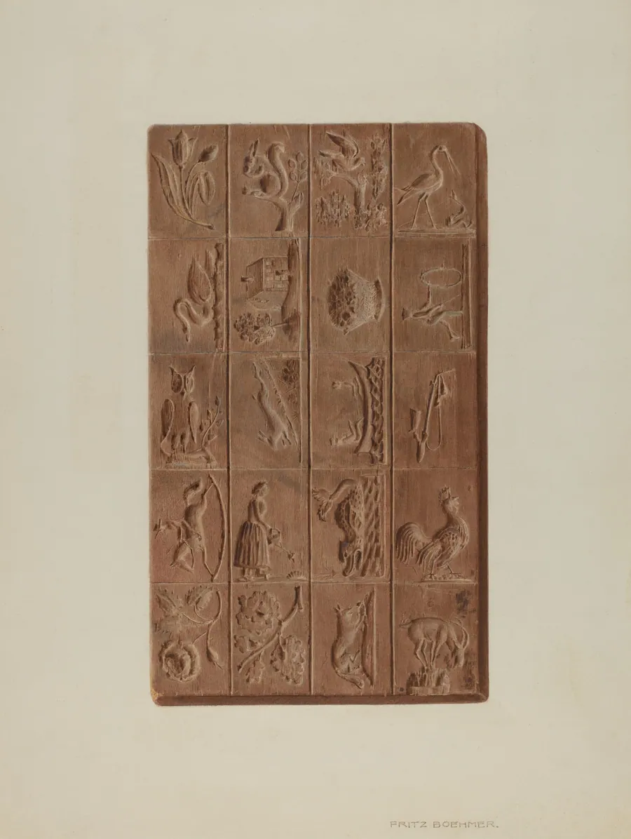 Springerle Board for Christmas Cakes by Fritz Boehmer