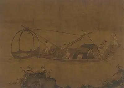 Fishermen raising a net