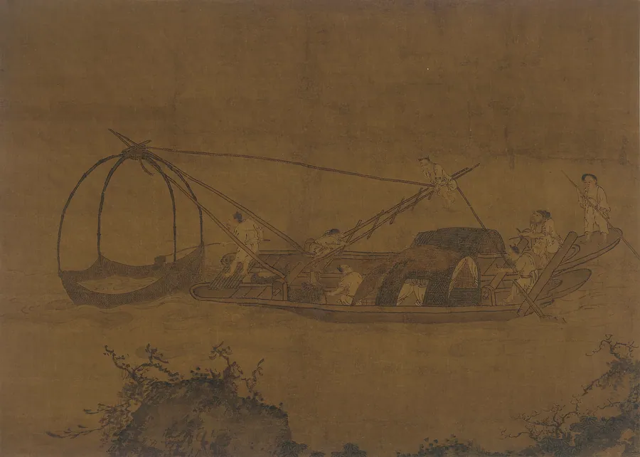 Fishermen raising a net by Formerly attributed to Li Tang 李唐 (ca. 1050s-after 1130)