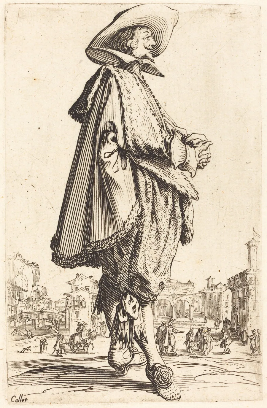 Noble Man with Folded Hands by Jacques Callot
