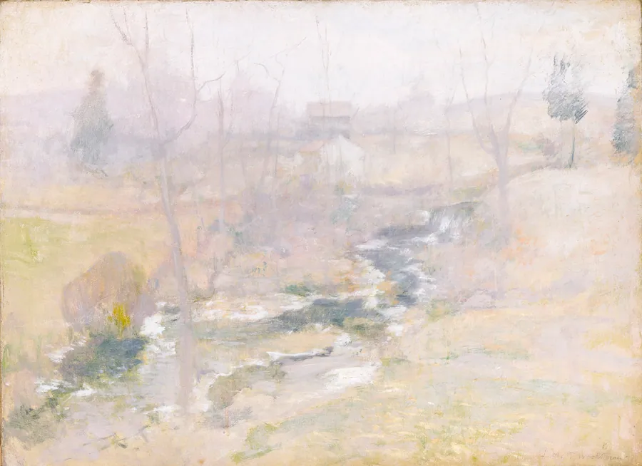 End of Winter by John Henry Twachtman, born Cincinnati, OH 1853-died Gloucester, MA 1902