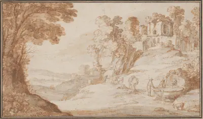 Classical Landscape with a Fountain