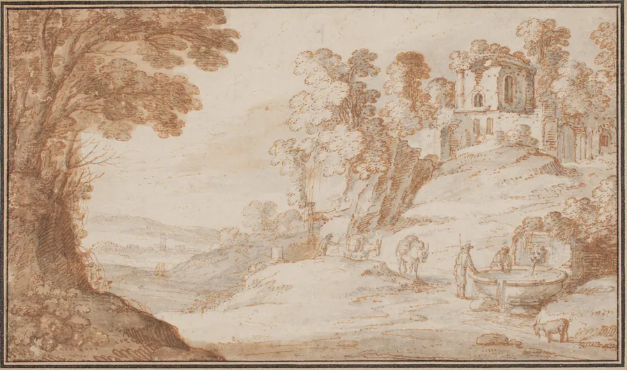 Classical Landscape with a Fountain by Paul Bril