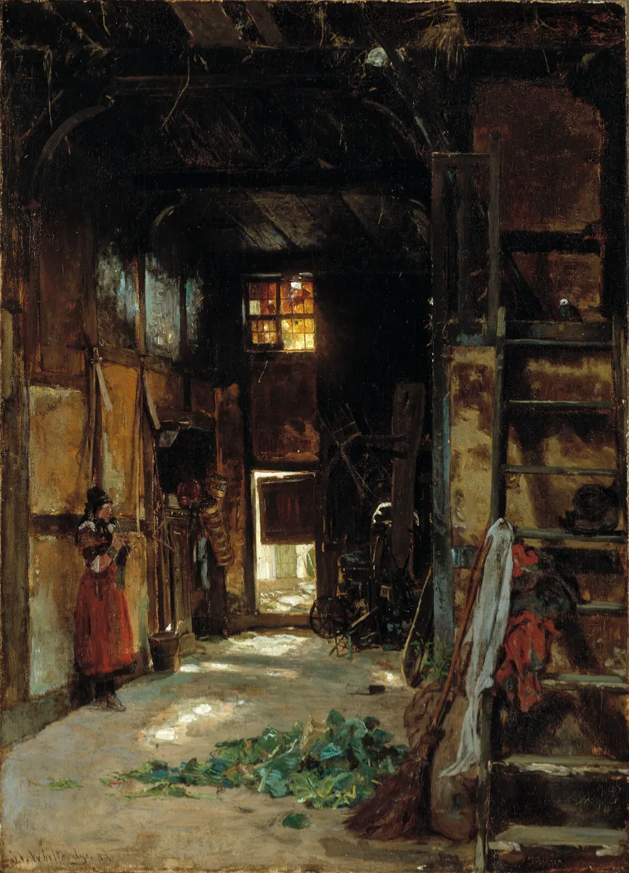 Interior of a Westphalian Cottage by Worthington Whittredge, born Springfield, OH 1820-died Summit, NJ 1910
