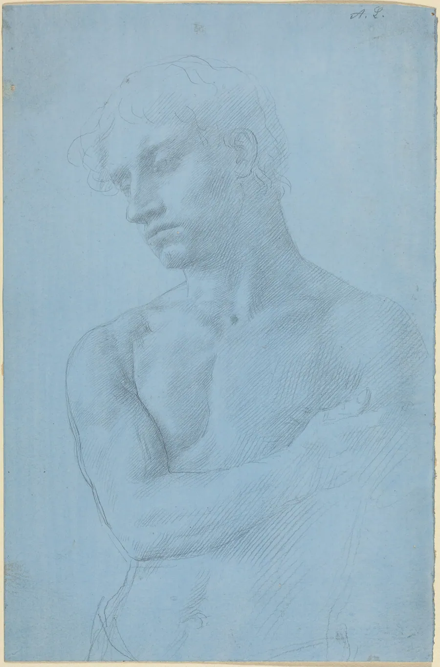 Bust of Nude Man by Alphonse Legros