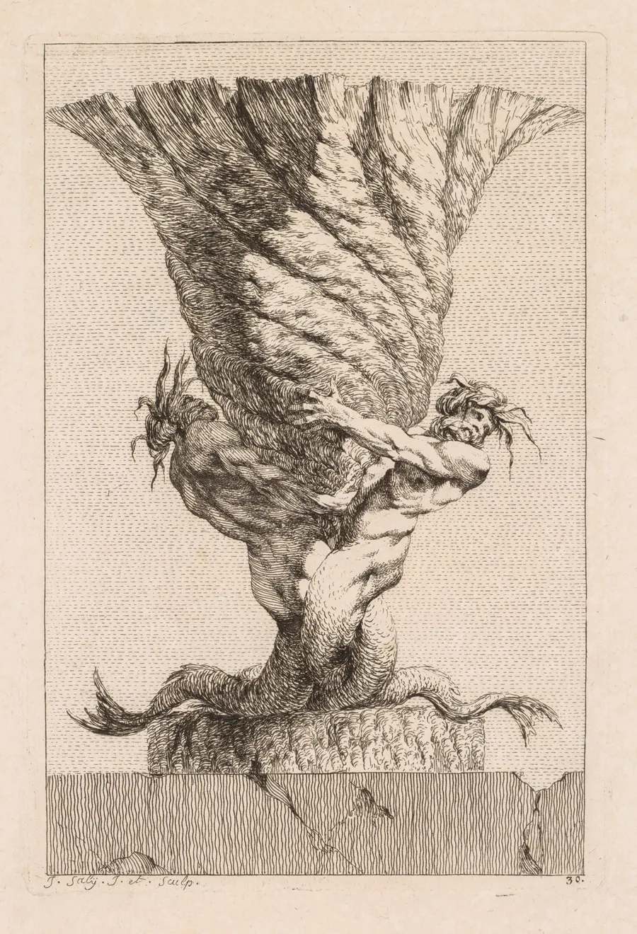 Suite of Vases:  Plate 30 by Jacques François Saly