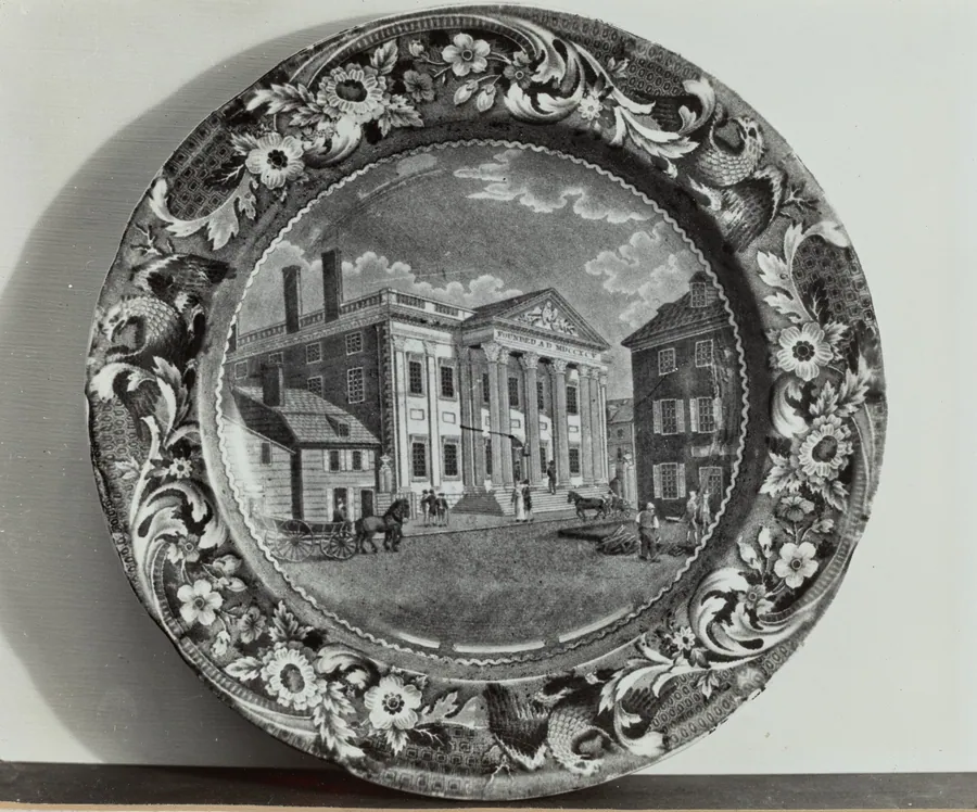 Plate - "Bank of U.S., Philadelphia" by Helmut Hiatt