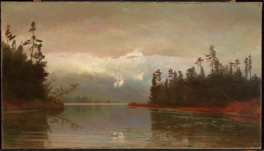 A North Woods Lake by Homer Dodge Martin, born Albany, NY 1836-died St. Paul, MN 1897