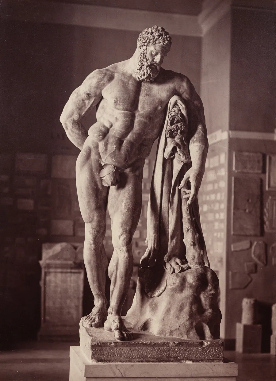 Farnese Hercules, Museum of Naples, Italy by Giorgio Sommer