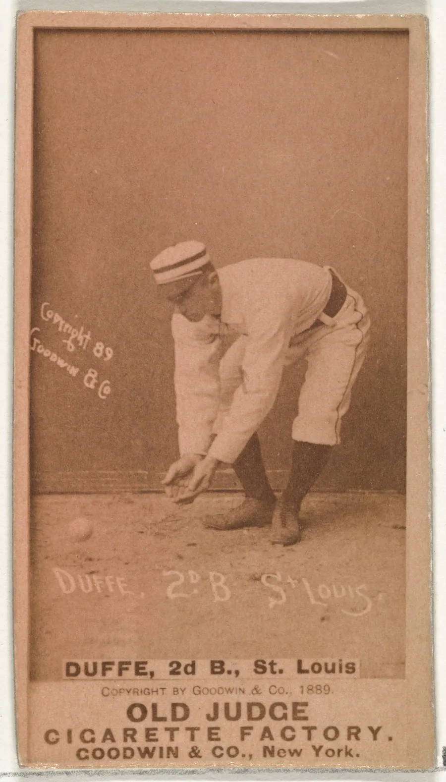 Charles Edward "Charlie" Duffee, 2nd Base, St. Louis Browns, from the Old Judge series (N172) for Old Judge Cigarettes by Goodwin & Company