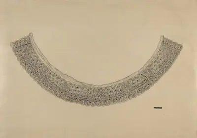 Embroidered Linen Collar