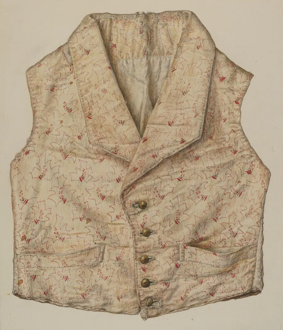 Quilted Silk Vest by Clarence Secor